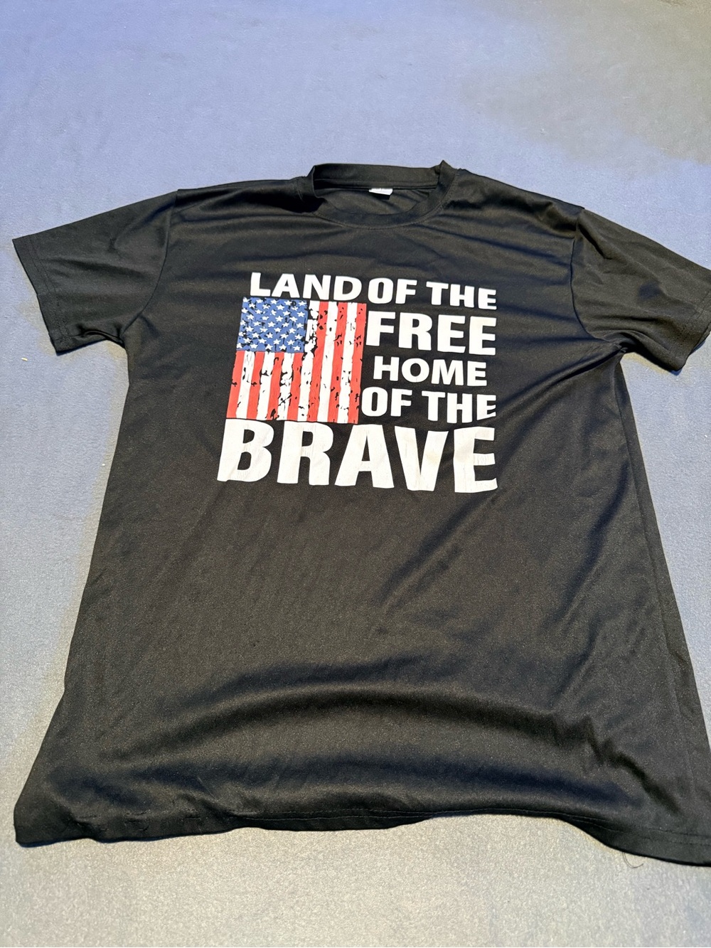 Kids Black 'Land of the Free, Home of the Brave' Graphic Tee